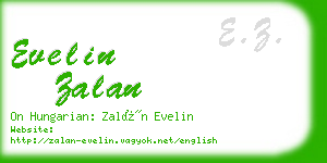 evelin zalan business card